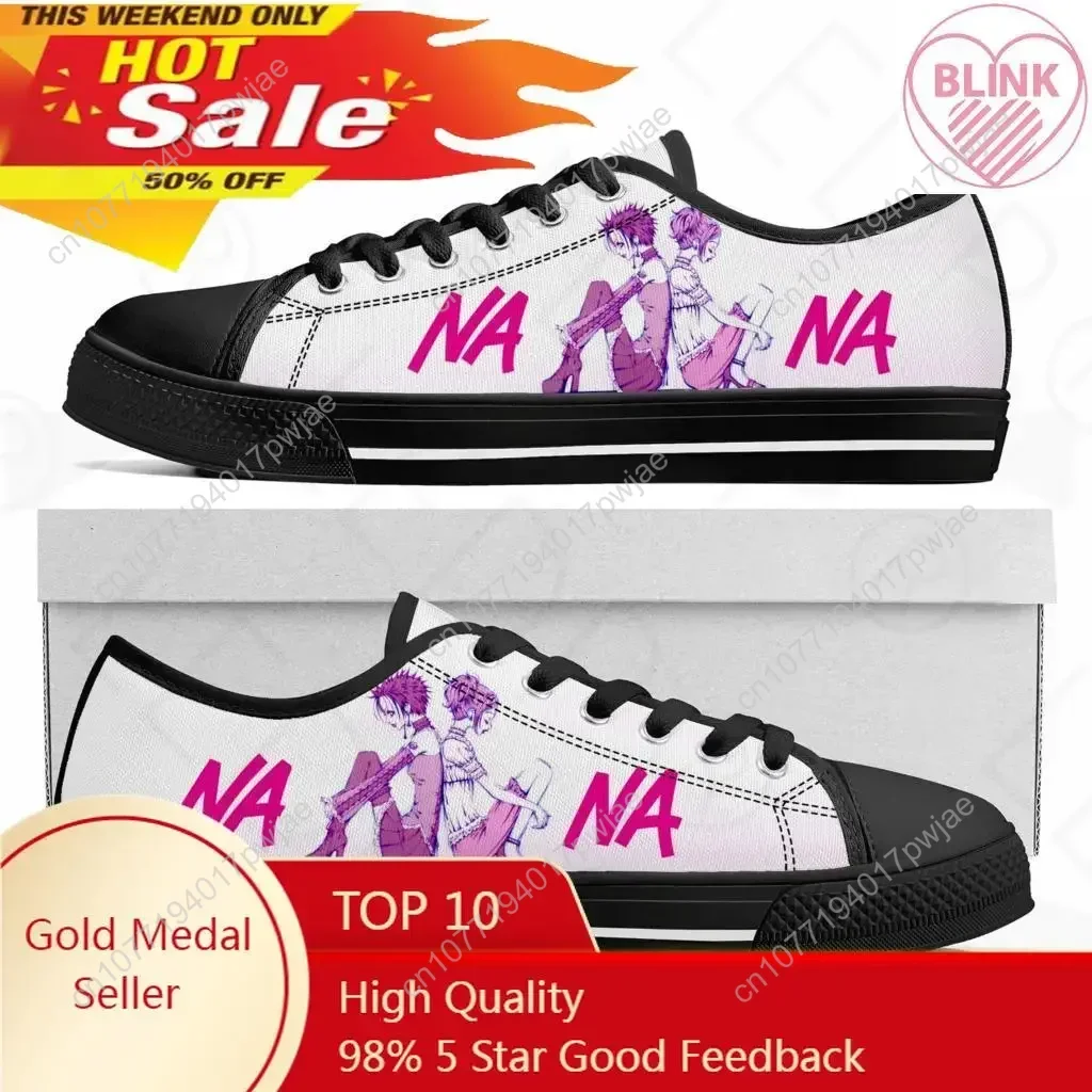 

Manga NANA Osaki Komatsu Low Top Sneakers Mens Womens Teenager Canvas Sneaker High Quality Casual Couple Shoes Custom Shoe