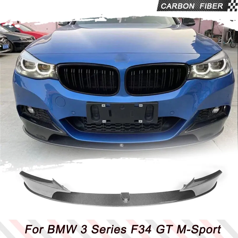 

Губа переднего бампера из углеродного волокна/FRP для BMW 3 серии F34 GT 340i M Sport 2014-2017, комплекты переднего кузова автомобиля