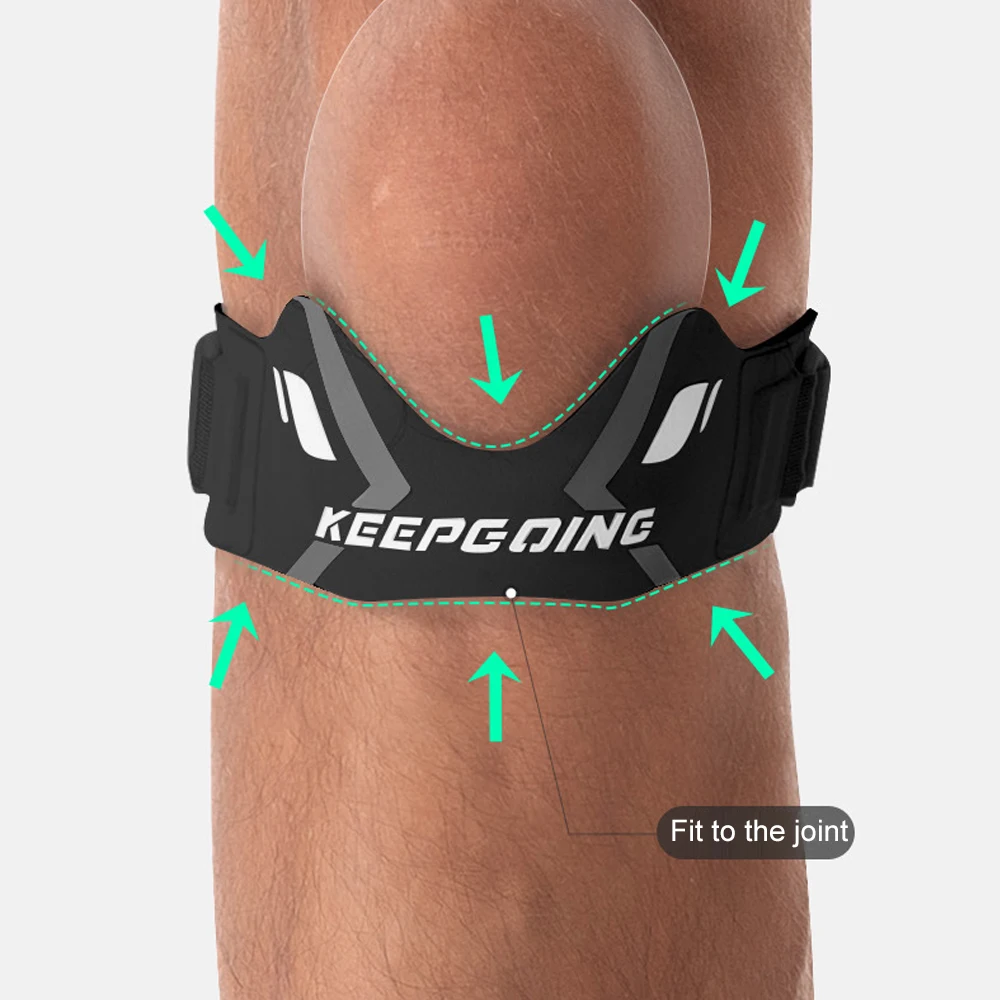 1 Uds. Banda de correa de rodilla para rótula para el dolor de rodilla soporte de rodilla estabilizador de rótula tirantes tendón almohadilla ergonómica