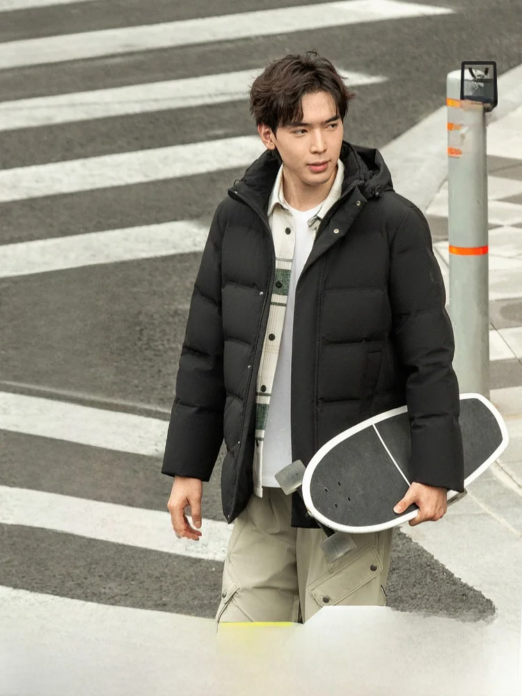 

Мужская повседневная куртка-пуховик Snow Flng Spring 2026, свободного кроя, из полиэфирного волокна, стандартной длины