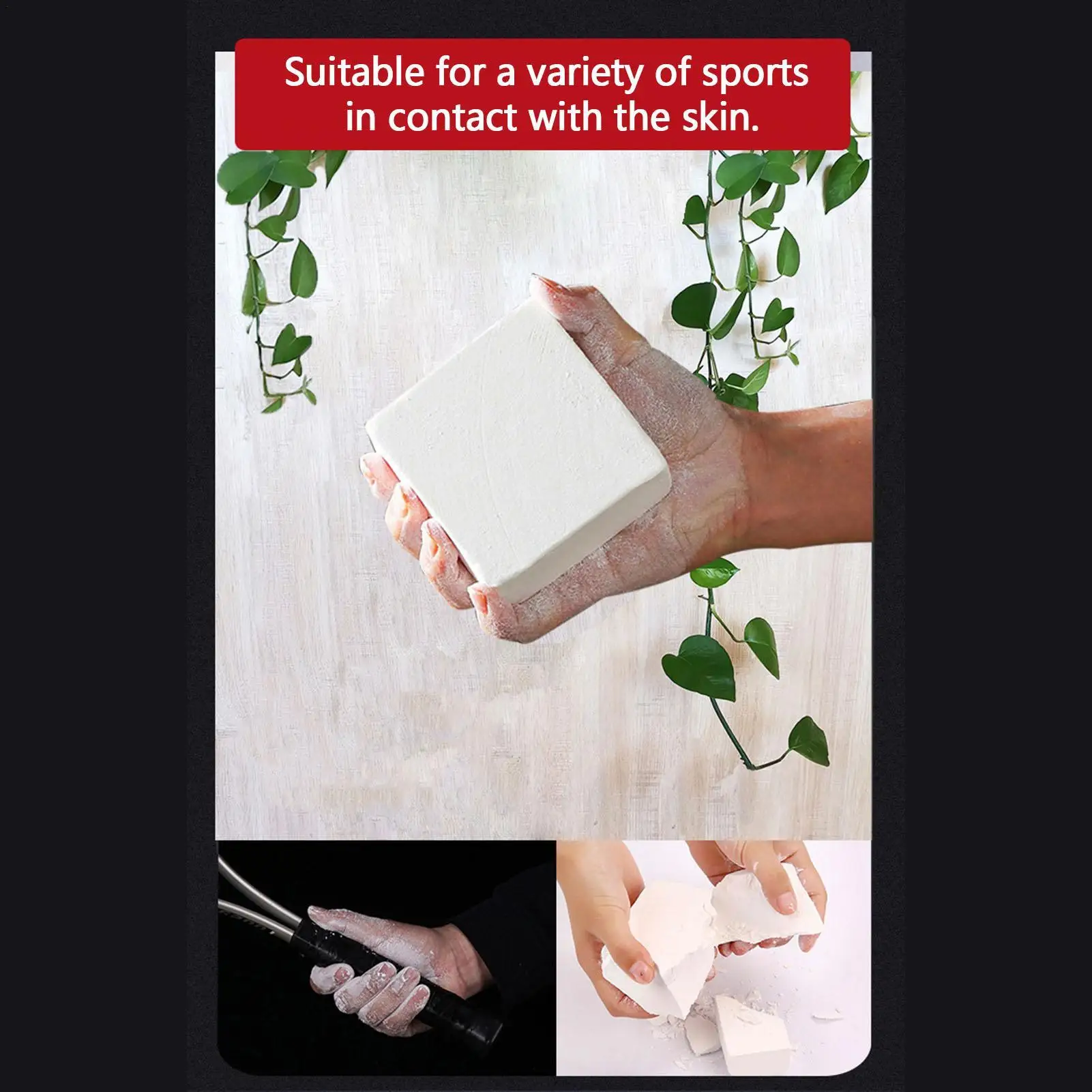65g Kletterkreideblock Anti-Rutsch Gymnastik-Handgriff Magnesiumpulverblock Fitnesszubehör Griffkreide für Bodybuilding Gym – Detail 3