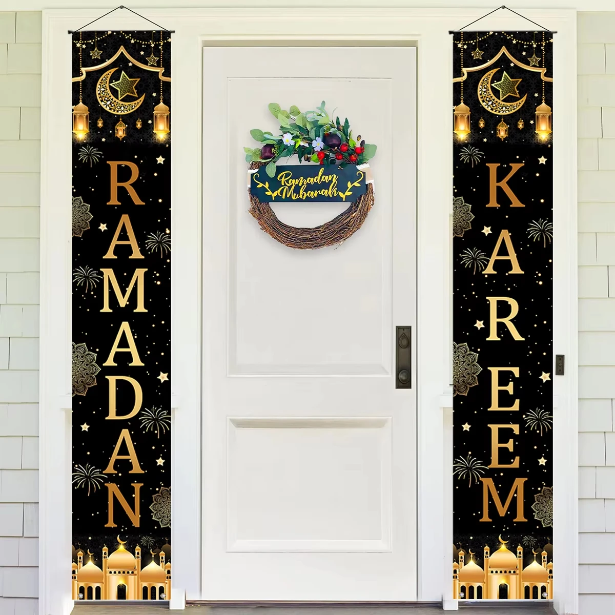 2025 Mubarak Ramadan Kareem Islamic Muslim Party Decor Eid Al Adha Gifts Eid Mubarak Door Banner Ramadan Decoration