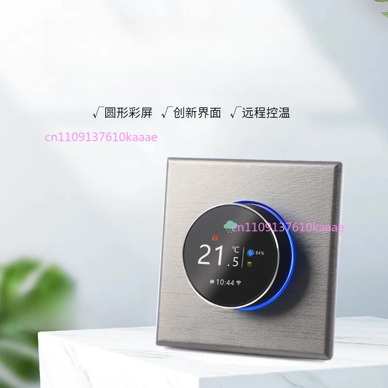 

Knob Digital Display Water Floor Heating Thermostat Panel, Adjustable Temp Intelligent WiFi Boiler Wireless Temperature