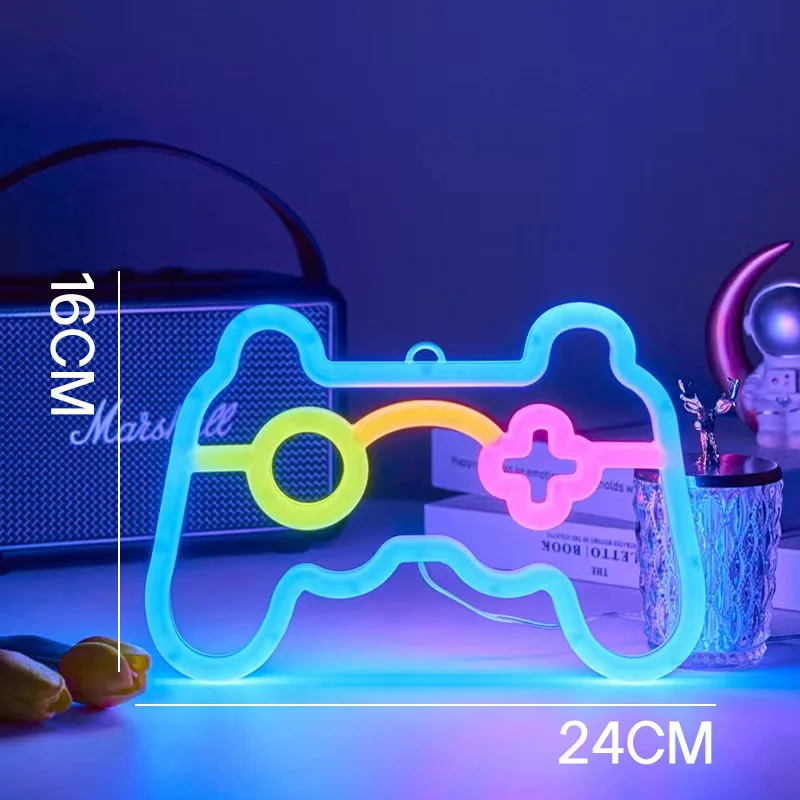 1 шт., неоновая вывеска для игровой комнаты с питанием от USB, светодиодный настенный светильник, акриловая лампа для игровой киноспорта, атмосферная лампа для киберспортивной комнаты, настенный декор для вечеринки, светильник