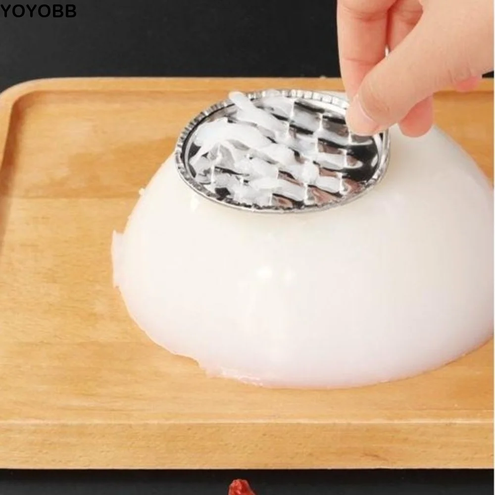 Stainless Steel Bean Jelly Scraper Wear Resistant Multifunctional Cold Noodle Scraper Manual Jelly Scraping Tool Kitchen Use