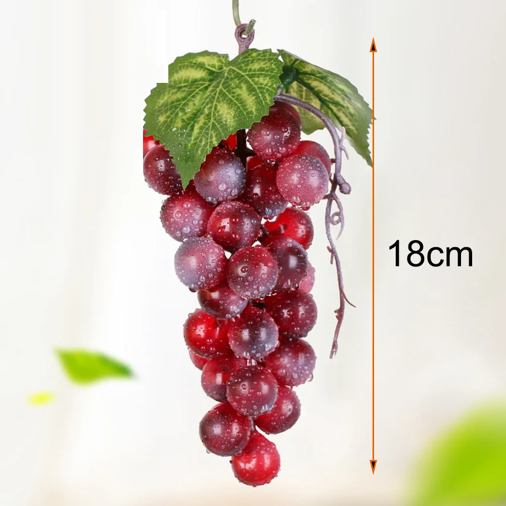 Artificial Fruit Fake Green Grapes Plastic Fake Decorative Lifelike Simulation Fruit Wedding Party Garden Decor Home Accessories