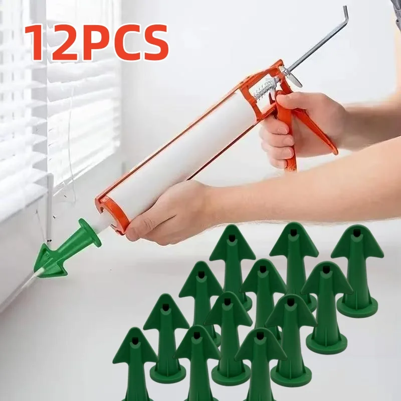 Multi Functional Sealant Nozzle Applicator Silicone Sealant Tool Sealant Processing Grouting Kit Scraper Sealant Nozzle Kit