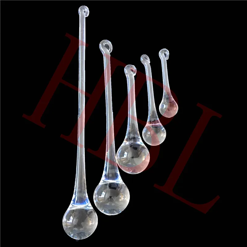 

New Arrival Glass Chandelier Lighting Pendant Crystal Smooth Raindrops For Out Door Christmas Tree Hanging Decoration