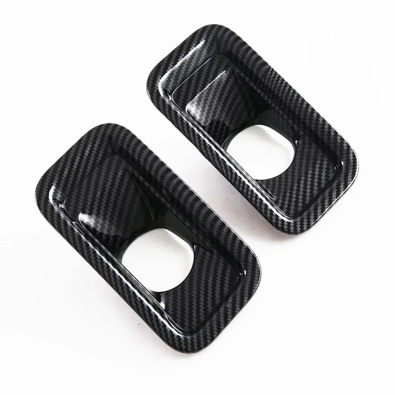 

For Toyota Land Cruiser 250 Prado LC250 2024 2025 Fog Light Cover Fog Lamp Trim Strips ABS Carbon Fiber Styling Car Accessories