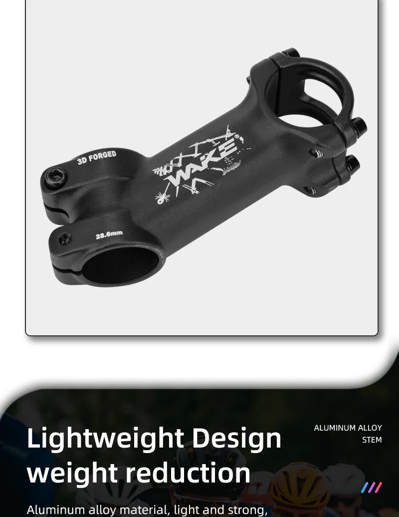 WAKE Fahrradvorbau 25 ° 35 ° Fahrradlenkervorbau 60/70/80/90/100/110/120mm MTB Rennrad Power 31.8mm Lenkertisch – Detail 5