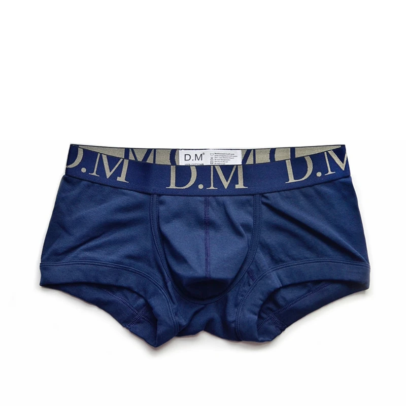 Men's Boxer Briefs Simple Cotton Sexy Underpants Low Waist Shorts Fashion Sexy Underwear for Men Comfortable Penis Pouch Wear