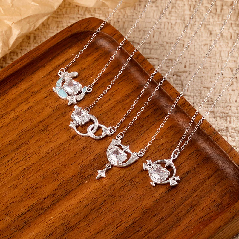 Bracelet Hand String Twelve Constellations Cat S925 Sterling Silver Necklace Female Niche Adorable Clavicle Chain Girlfriends