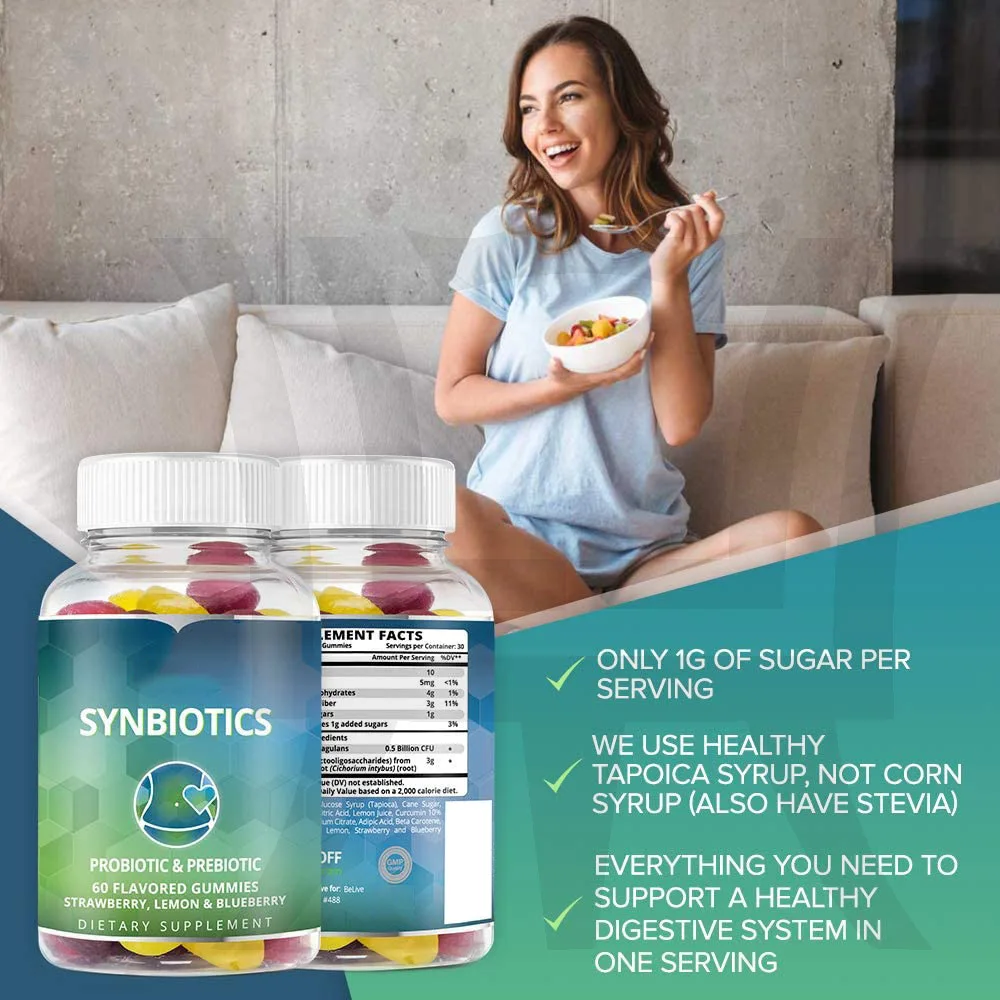 

Probiotic gummies regulate gut microbiota balance, promote digestion and absorption, improve health, and enhance metabolism