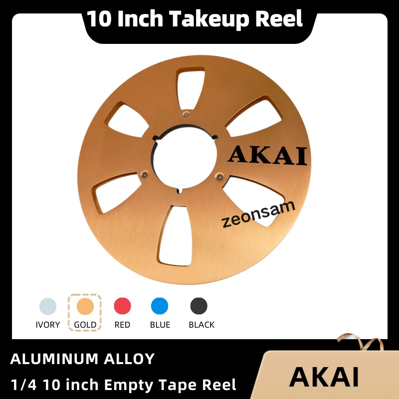 Akai 10.5 "X 1/4" นิ้วรีลแบบม้วนเทปเปล่า, ม้วนแบบม้วนต่อรีลอุปกรณ์เสริมแผ่นอลูมิเนียมที่เปิดโล่งชิ้นส่วนเครื่อง