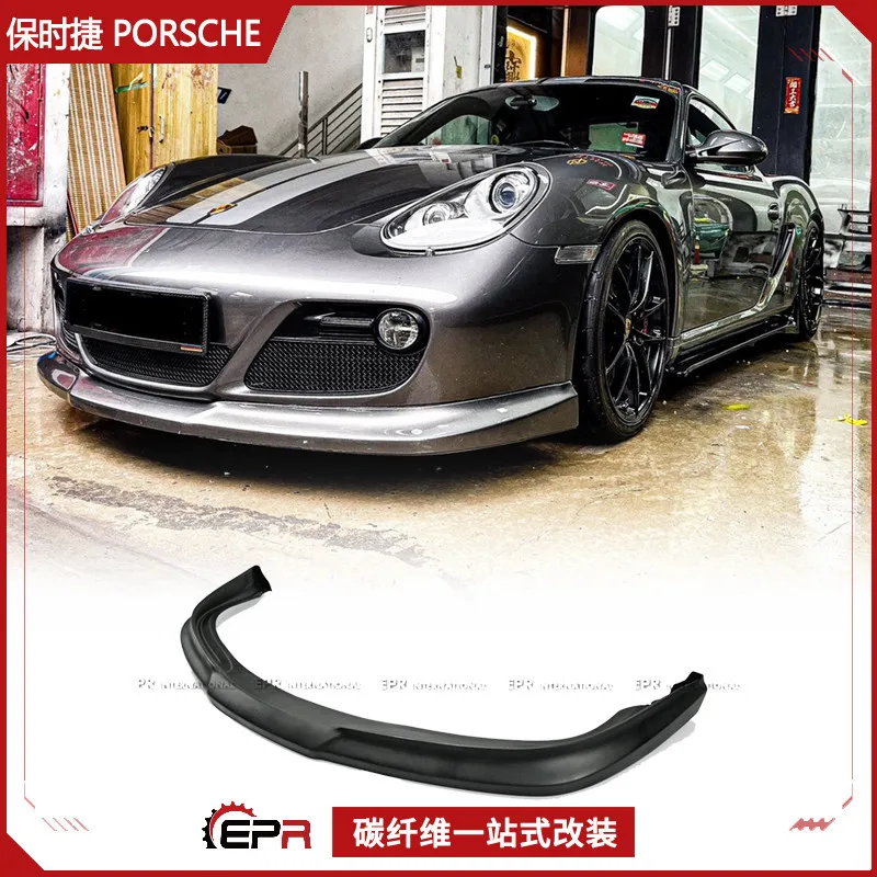 

Suitable for Porsche 06-12 Cayman 987.2 modification, carbon fiber front lip small surround, head shovel chin