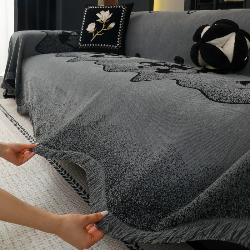 Thicken Chenille Sofa Towel for Living Room Camping Blanket Sofa Cushion Cover All Season Universal All Inclusive Beach Towel