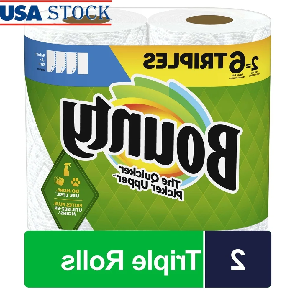 

Бумажные полотенца Select-a-Size, 2 тройных рулона, тканевые перфорированные листы, 270 листов, универсальная чистящая впитывающая кухня, бытовая техника