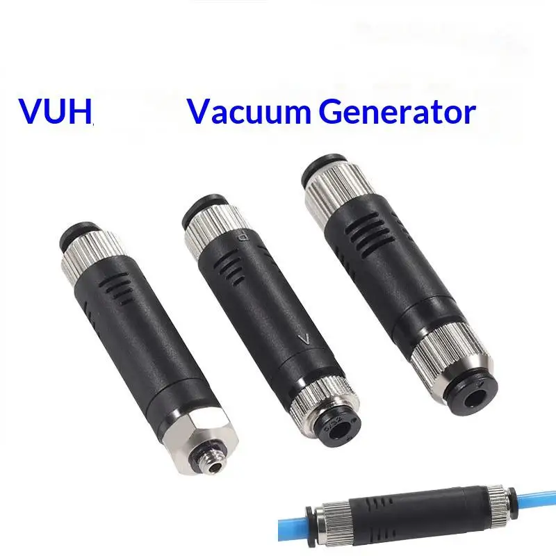 Tubular Vacuum Generator VUH07-66A Pneumatic Chuck Parts Straight 6mm Negative Pressure Ejector