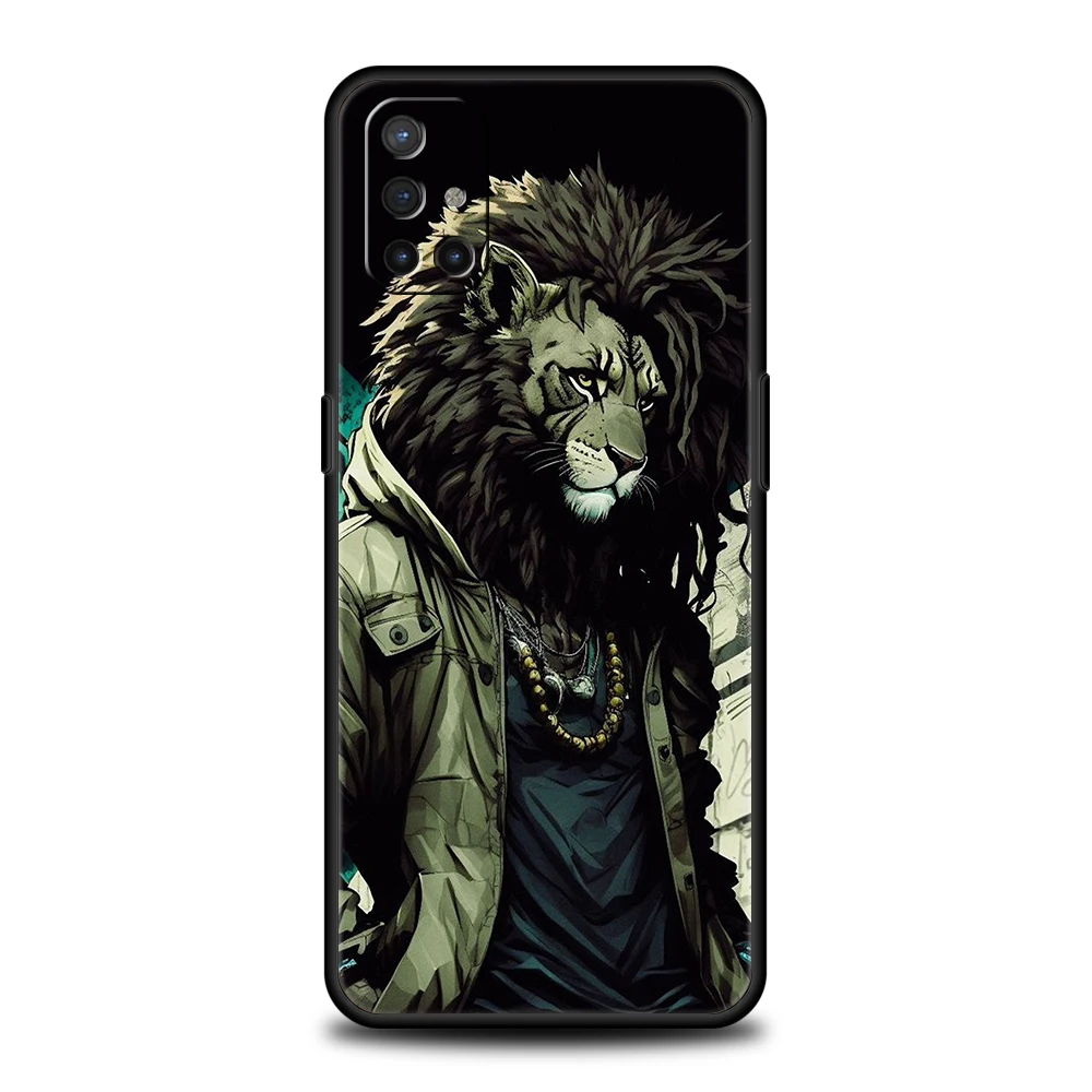 Fashion Animal Lion Tiger Wolf Phone Case for Oneplus Nord N100 N10 10 7 8 9 10R 9R 7T 8T N200 CE 2 2T 9RT Z Pro 5G Cover Shell