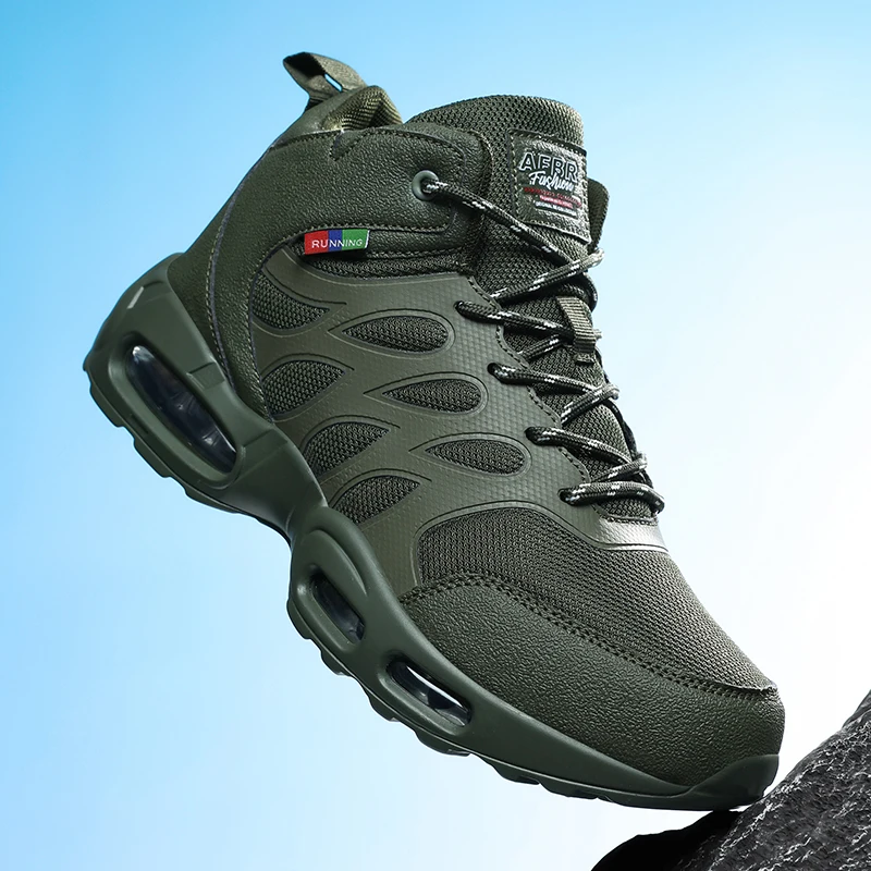 

Big Size 39-47 Men Running Shoes High Top Comfortable Jogging Shoes Shock-Absorbant Outdoor Sneakers Comfortable Waking Sneakers