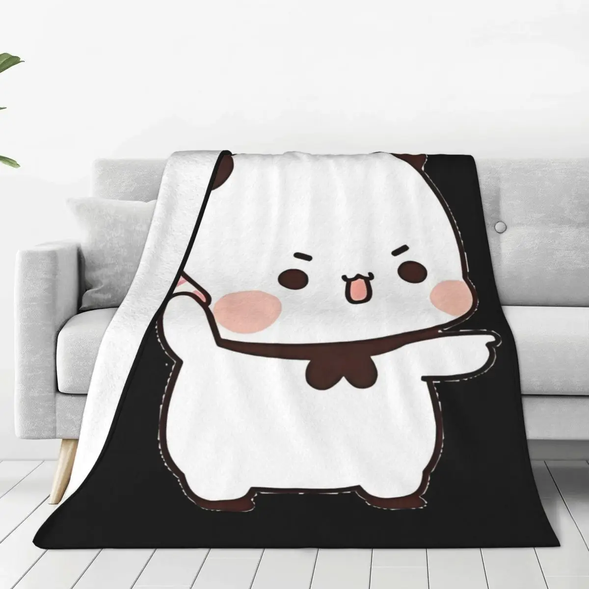 Bear And Panda Bubu Dudu Balloon Skateboard Soft Blanket Camping Plush Bedding Throws Couch Chair Flannel Bedspread Sofa Cover