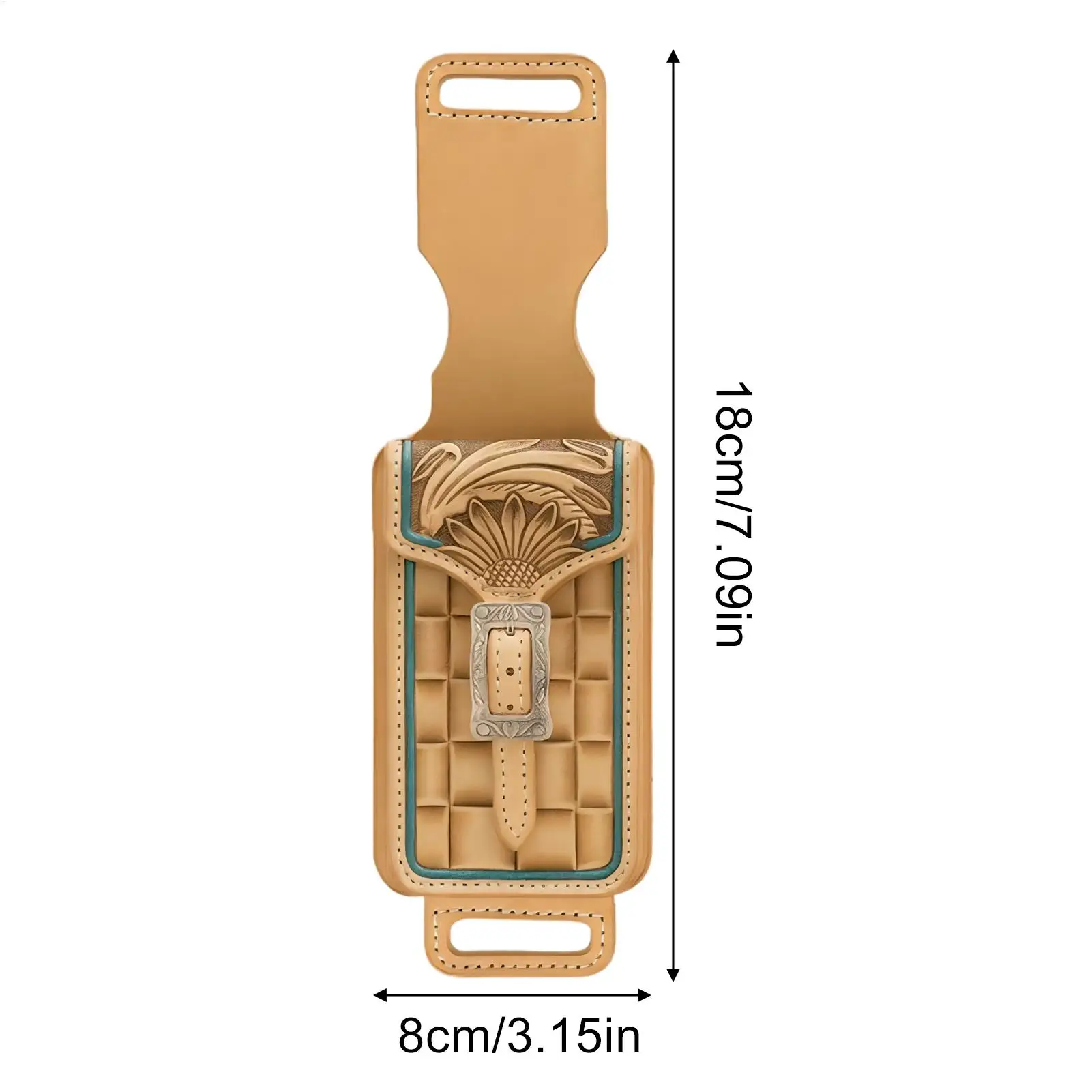 حافظة هاتف من الجلد الغربي لوازم الفروسية كاوبوي حامل الهاتف المحمول الحقيبة لراكبي الدراجات الفروسية المزارعين الحصان المدربين #6