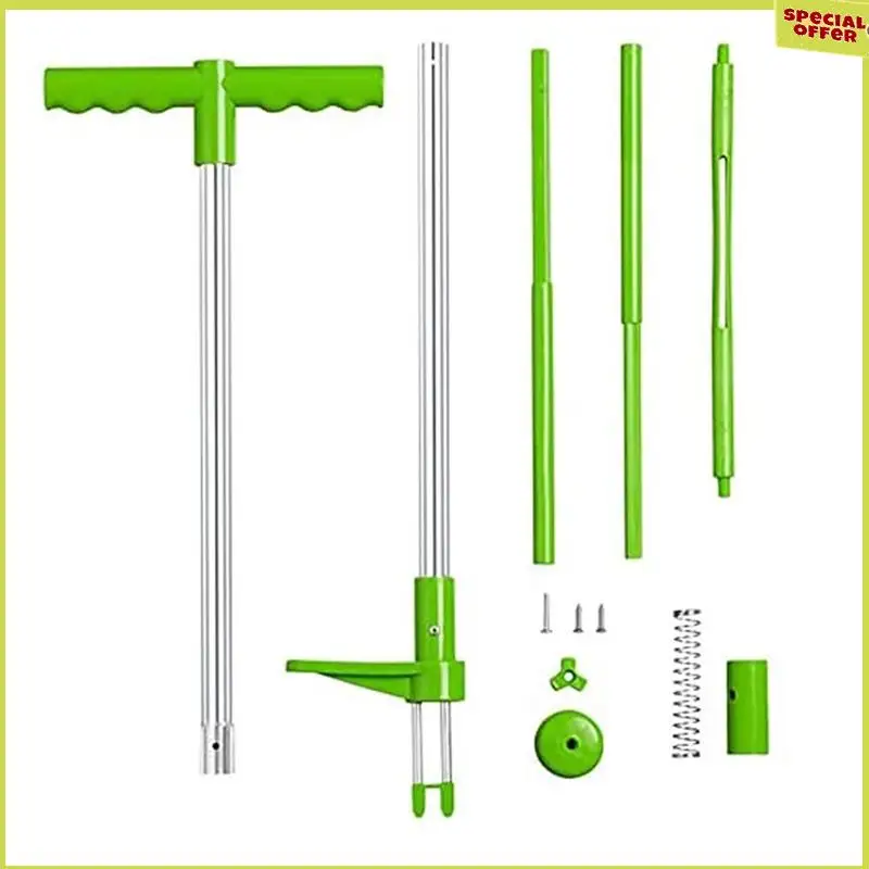 A34r ferramenta extrator de ervas daninhas manual ferramenta de capina + alça longa levante-se ferramenta de capina de jardim resistente para jardim