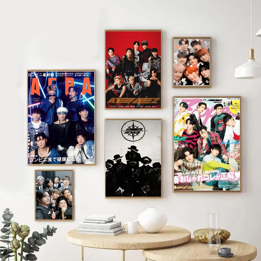 

A-ATEEZ KPOP Classic Vintage Posters HD Quality Wall Art Retro Posters For Home Room Wall Decor