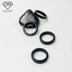 CAMAZ 100% Natural Russian Original Shungite Ring Men's Black Premium Luxury Power Ring