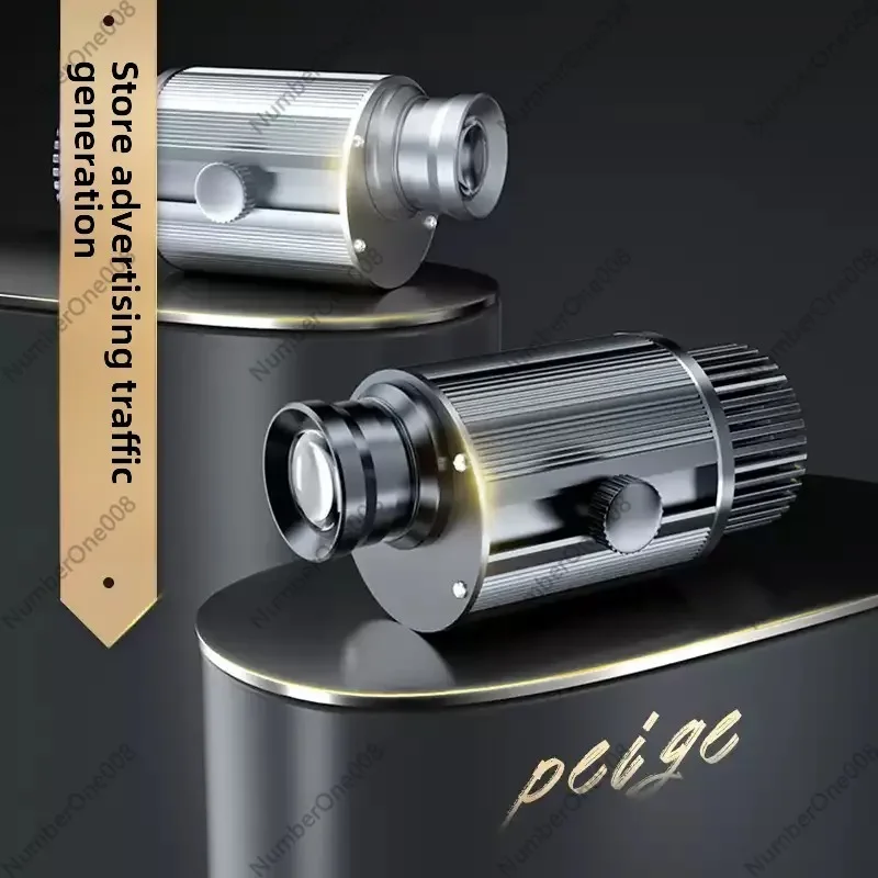 

Logo Projection Light, Outdoor Waterproof Custom Advertising Gobo Light for Shop Door Head Store Rotating LED