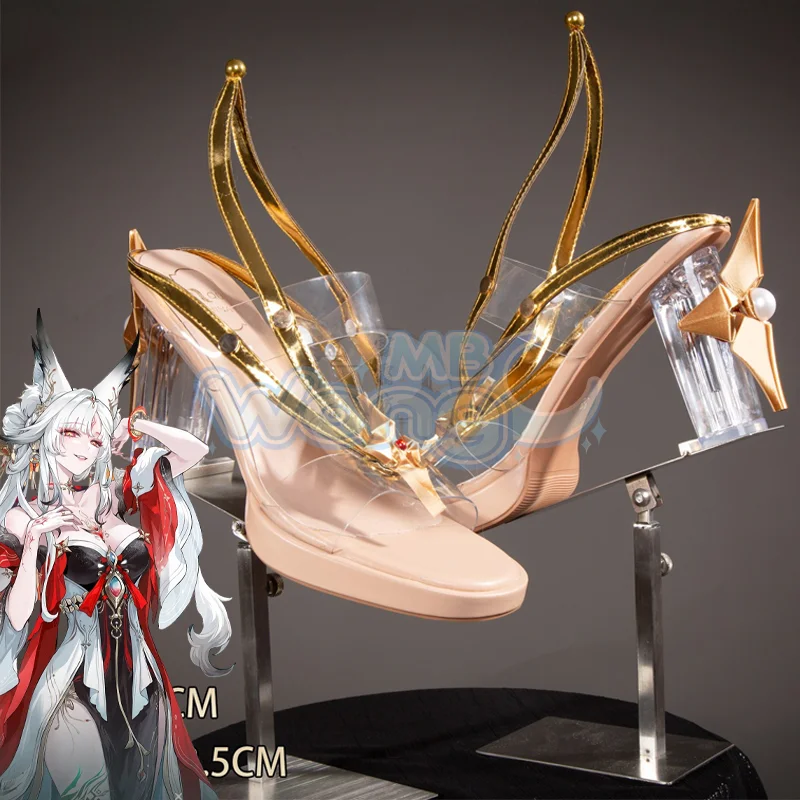 Game Wuthering Waves Hsin Cosplay Shoes  The Moon Fox Hsin Cosplay Boots Role Play High Heeled Shoes For Hallowmas Party Adult