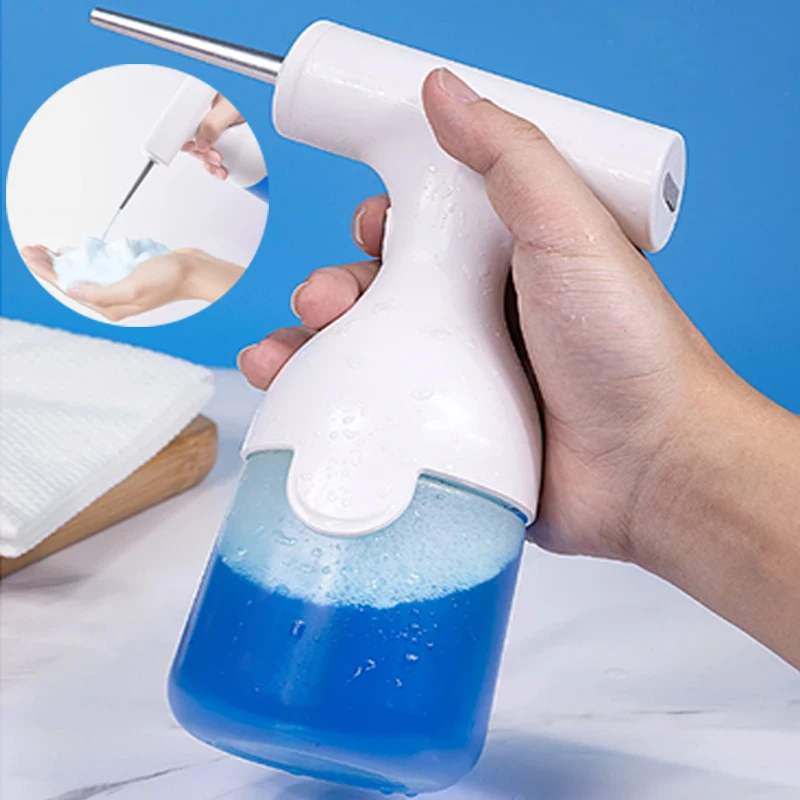 

350ML Automatic Electric Foam Machine Soap Dispenser Gun Continuous Foaming Bathroom Shampoo Face Wash Detergent Bubble Sprayer