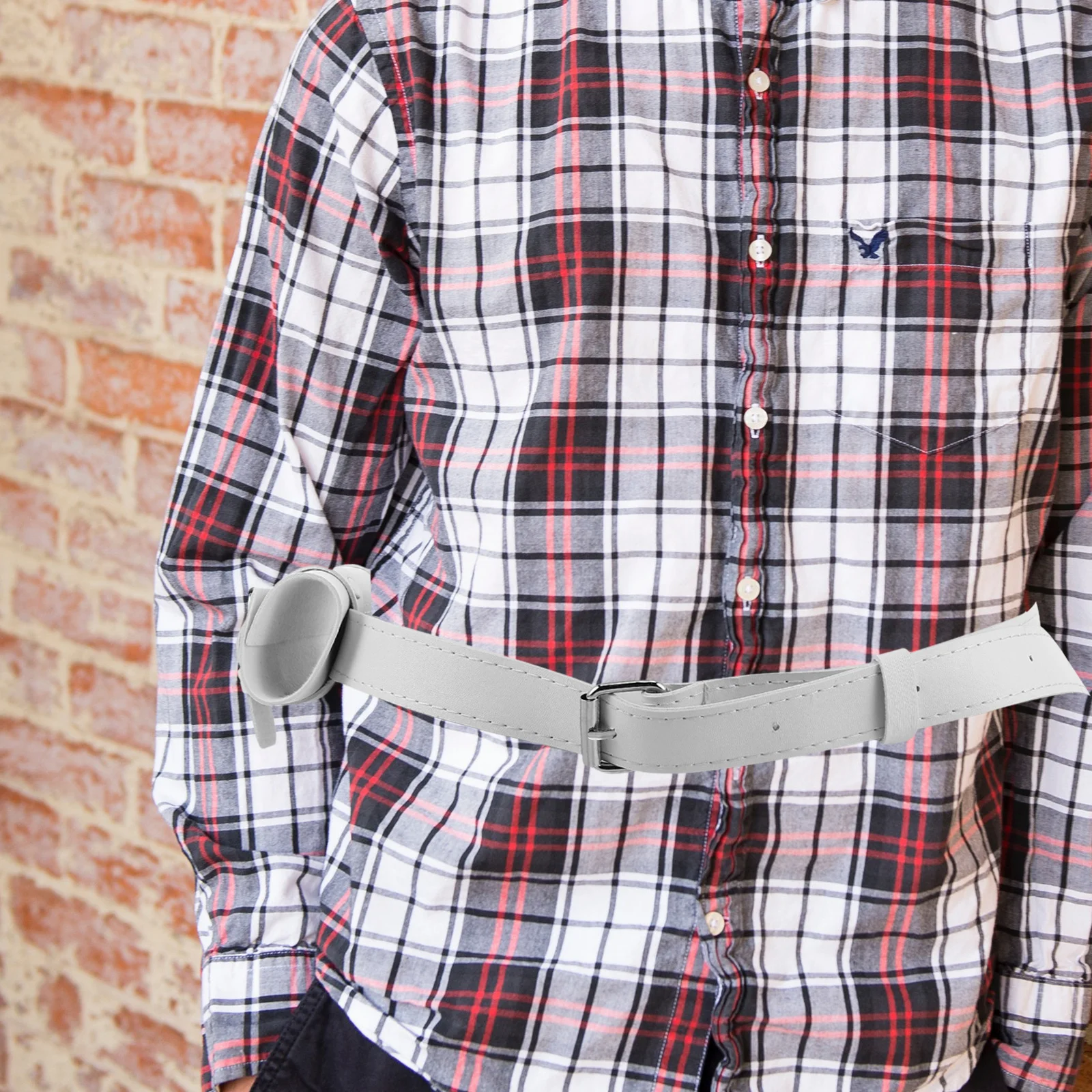 

Single Sword Waist Belt White PU Adjustable Sword Holder Mount for Cosplay Renaissance Reenactment Outdoor Use