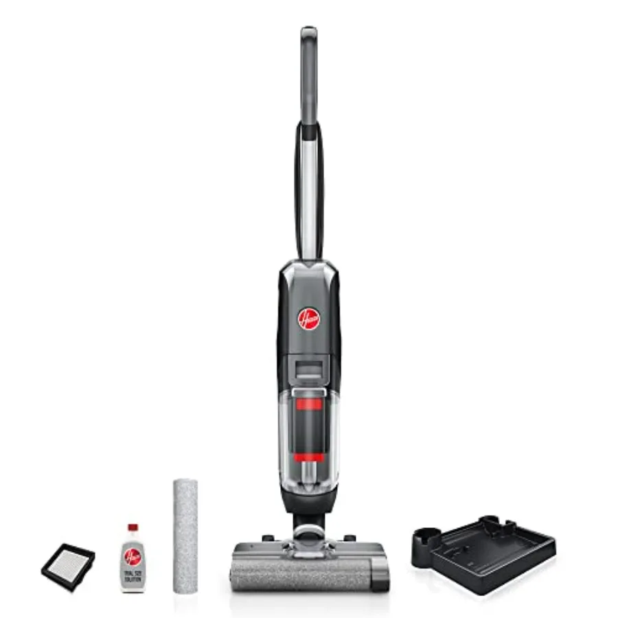 

Hard floor cleaning machine for hardwood, luxury vinyl, tile; corded; self-cleaning system; gray; powerful wet-dry vacuum perfo