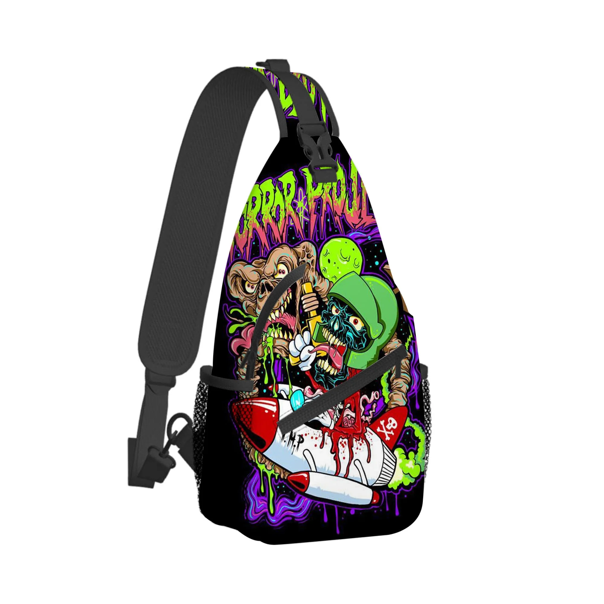 Cool Pattern Chest Bag Boy/Girls Best Gift 2D Cartoon Large Capacity Outdoor Sports Leisure Fashion Messenger Bag