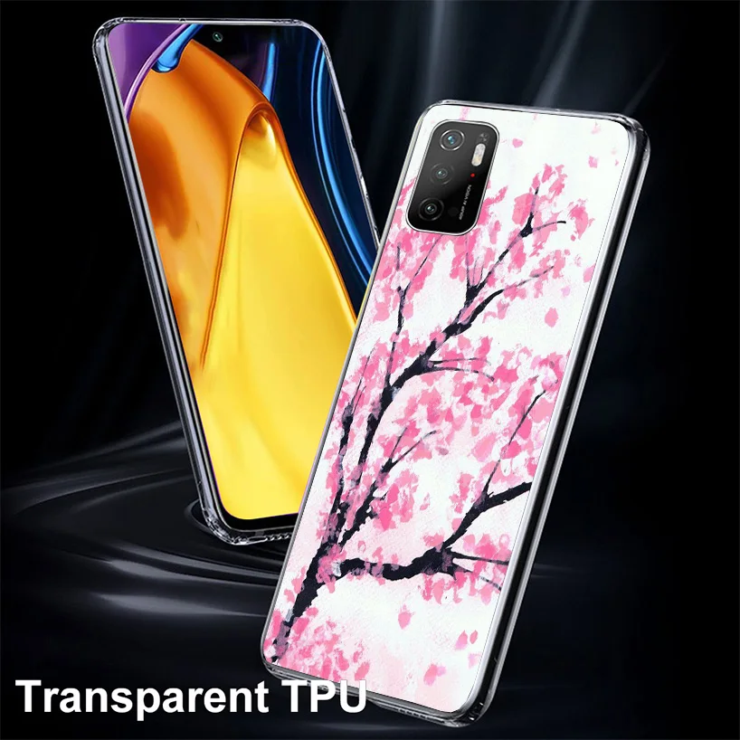 Cherry Blossom Tree Cover Phone Case For Xiaomi Poco X6 X5 X4 Nfc X3 Pro F6 F5 F4 Gt F3 F2 F1 M5S M4 M3 Soft Fundas Shell