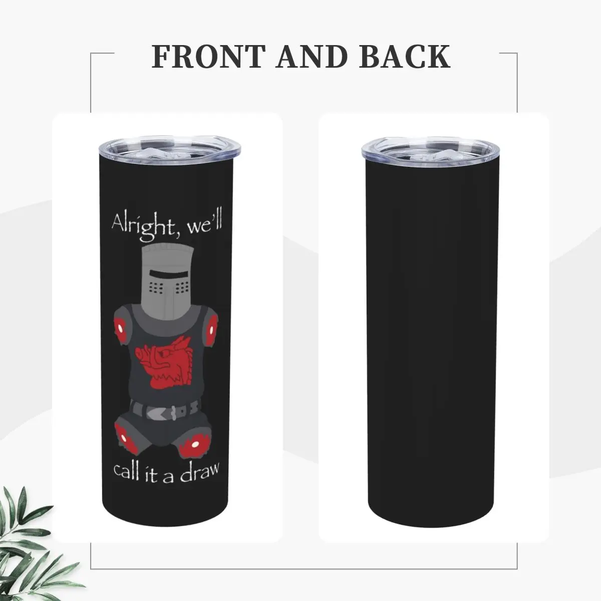 Alright, We'll Call It A Draw Stainless Steel Tumbler Vacuum Insulated Mugs Thermal Cold Bottle Straw With Lid 20oz