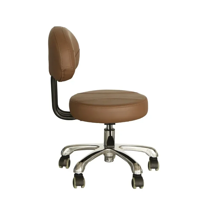 Nail Spa Stool Brown Pedicure Chair Stool Technician Chair For Nail Salon