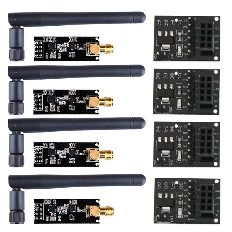 

4 шт. NRF24L01 + PA + LNA беспроводной модуль с антенной 1100 метров на большие расстояния с NRF24L01 беспроводной модуль-адаптер 3,3 В