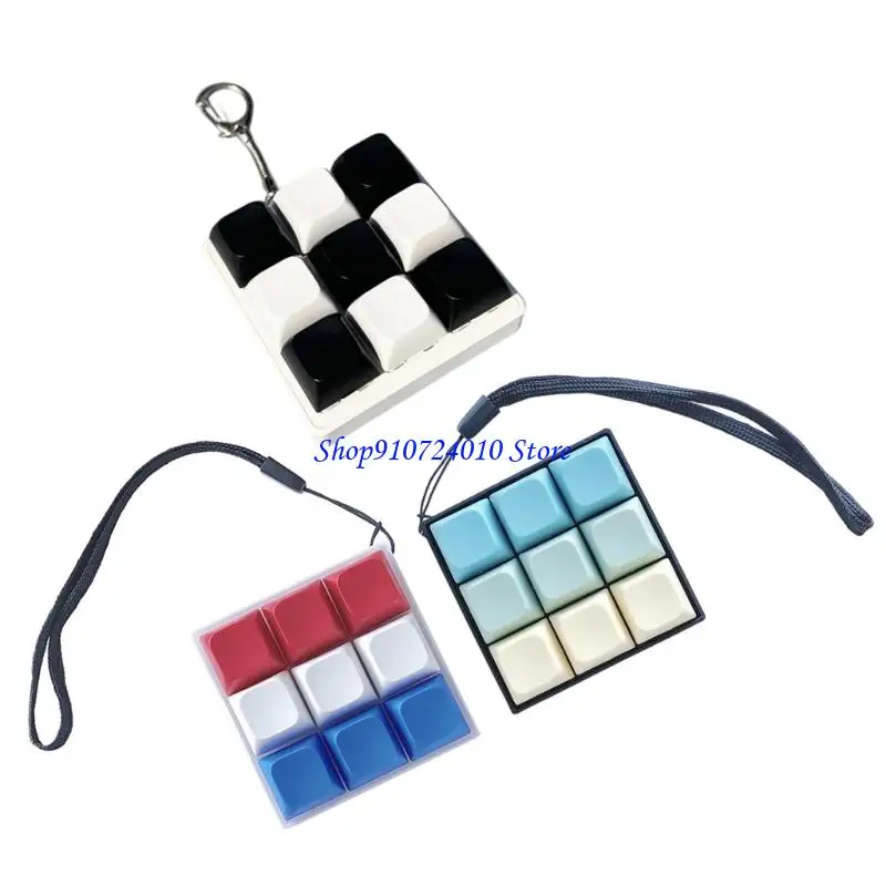 77HD Anxiety Relief Press Mechanische Spielzeugschlüsselkette Langlebige Bauch