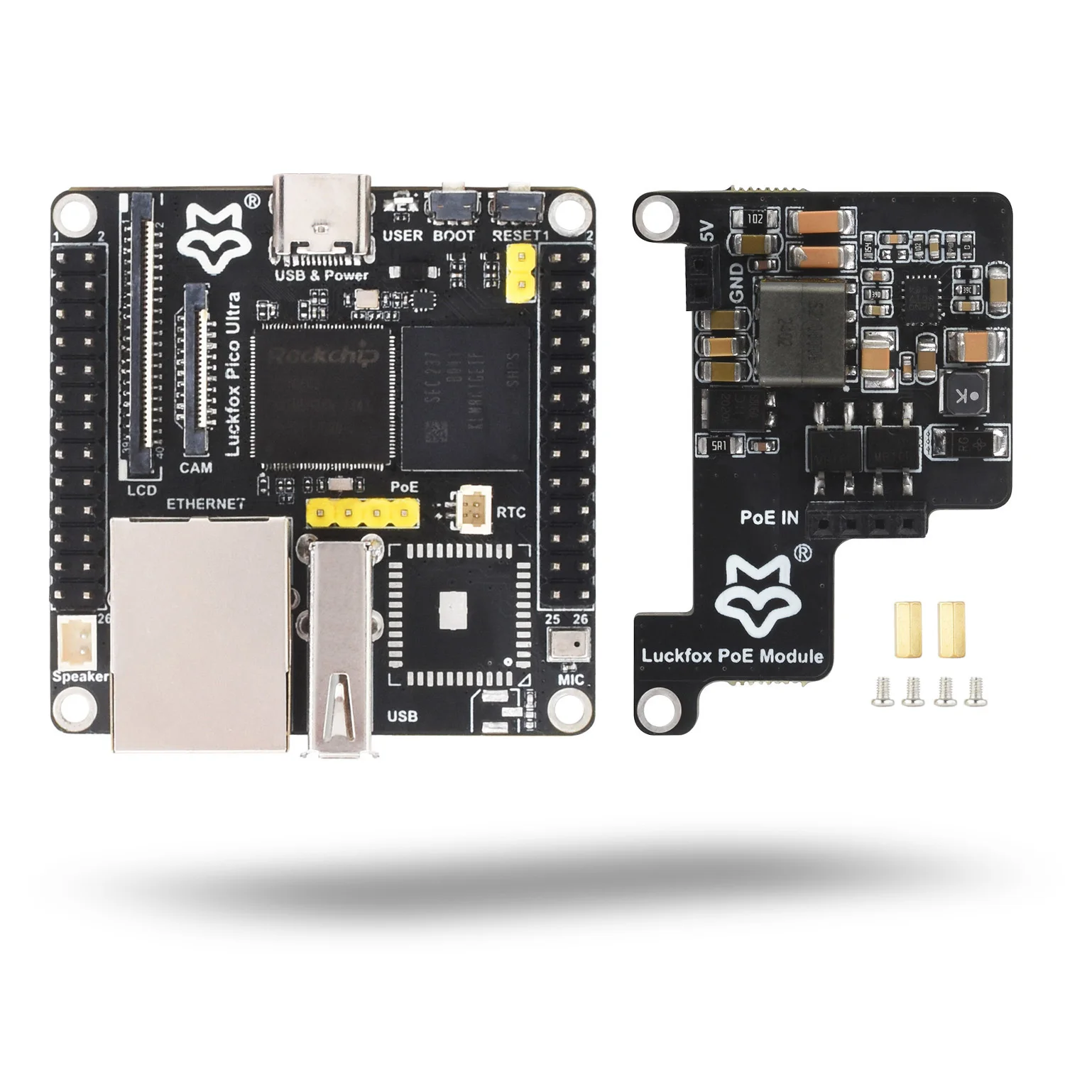 Imagem -03 - Placa de Desenvolvimento Waveshare Linux Micro Luckfox Pico Ultra Rv1106 Integra Arm Cortex-a7 Risc-v Mcu Npu Processadores Isp