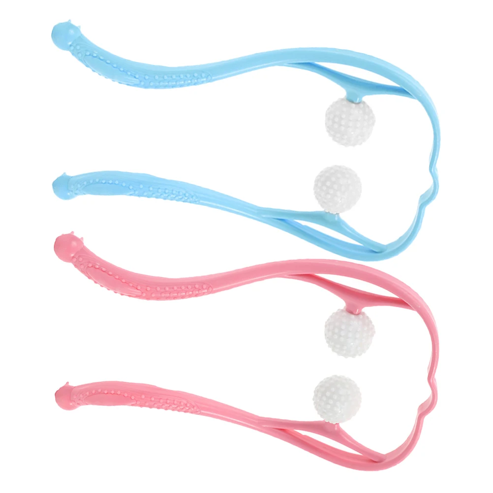

2pcs Cervical Spine Massager Dual Trigger Point Manual Neck Shoulder Roller Portable Travel Office Home Use U Shaped Muscle