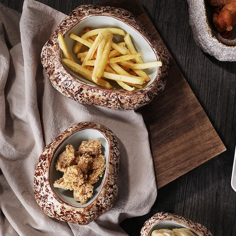 

Double-layer Insulation Ceramic Plate Dessert Appetizer Plate Ceramic Dishes Molecular Cuisine Restaurant Specific Tableware