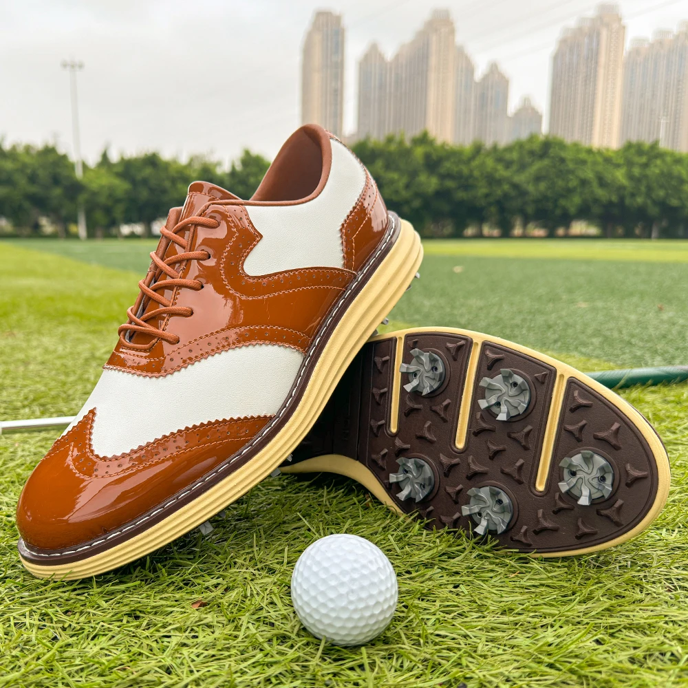 Golf Shoes for Men Anti-slip Spiked Sole Comfortable Breathable Golf Sneakers Outdoor Sports Golf Footwear for Golfer 39-48 - view 3