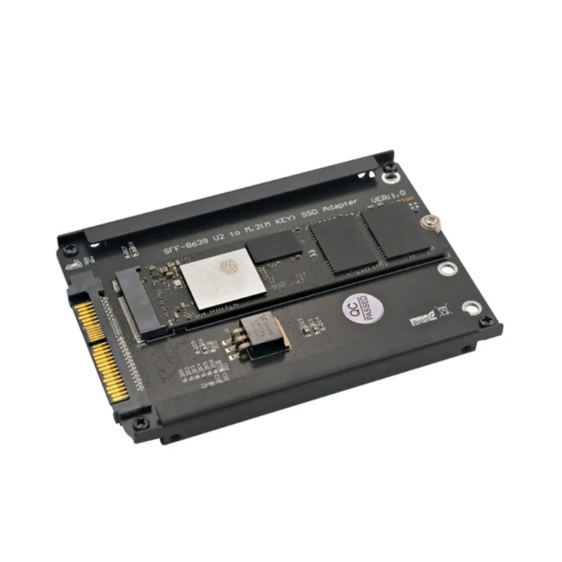 

652F Metal Case M.2 to U.2 SSD Adapter Riser Board + Enclsoure Socket NVMe M2 SSD to PCI-e U2 SFF-8639 Converter for PC