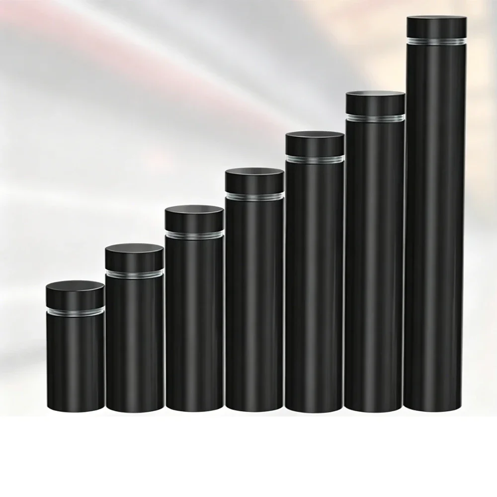 Black/White Stainless Steel Advertising Standoffs Pin Nails Billboard Fixing Screws Hardware Nail Glass Fasteners 12/16/19/25mm