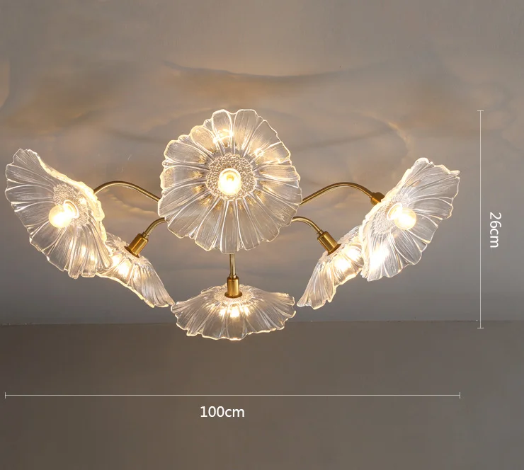 2026 Scandinavische luxe stijl slaapkamerlamp creatieve bloem persoonlijkheid eenvoudige lichte eetkamer design woonkamer led kroonluchter