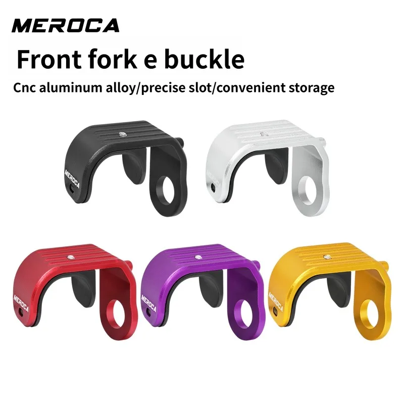 E type hook For Brompton Folding bike Modification Without Fender Aluminum front fork hook E Buckle folding bike e-type hook view 3