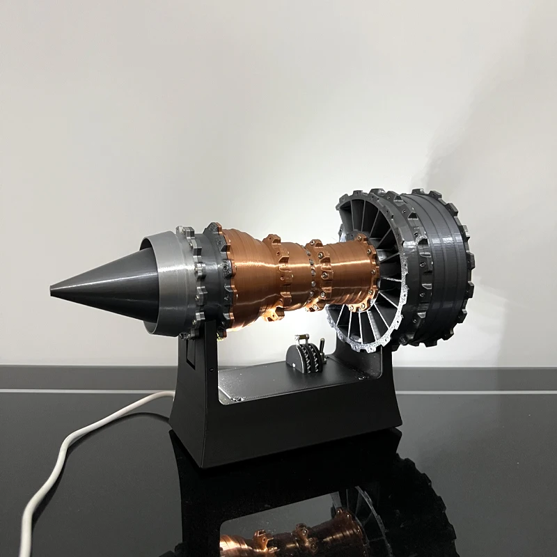 TR900 Aviation Turbofan Engine Model 3D Printing Model LED Light Toy Gift