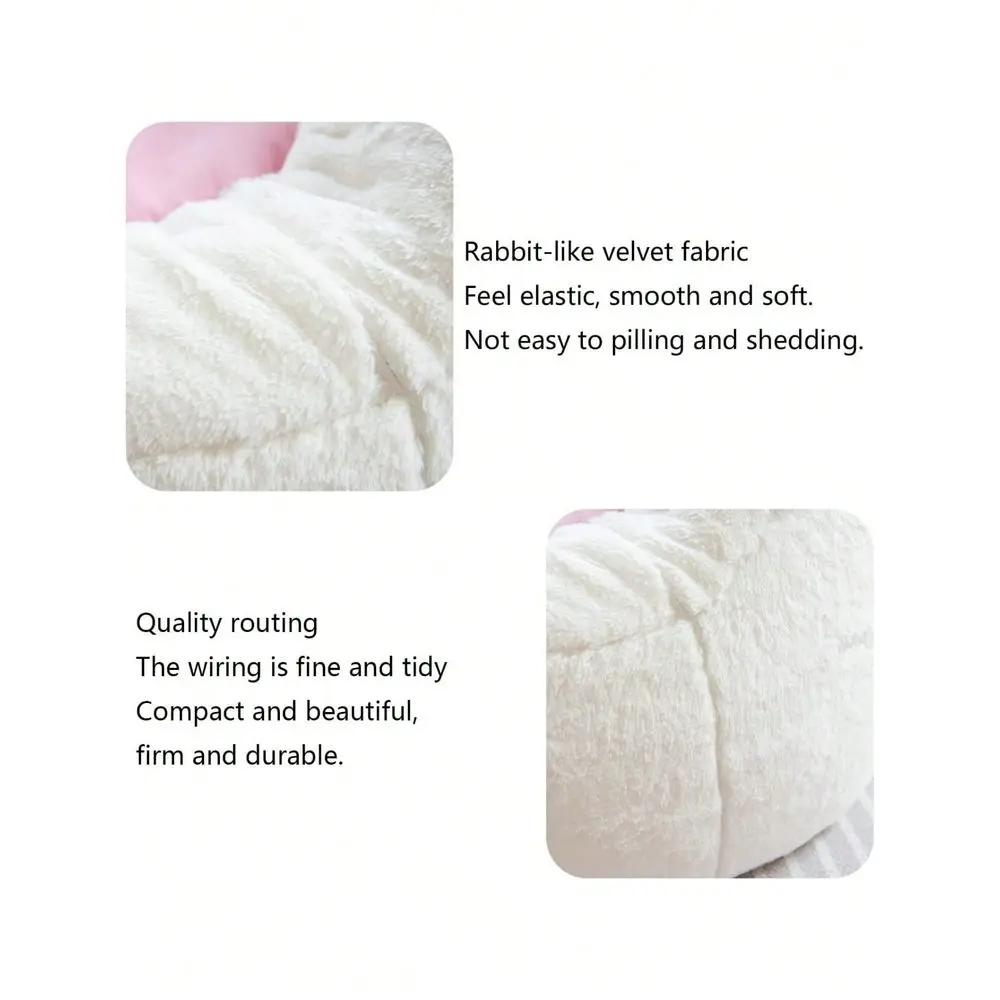 Paw Shaped Bean Bag Chair CoverNo Filler, Washable Premium Soft Faux Rabbit Fur Fabric Lazy Sofa Bean Bag Cover XL